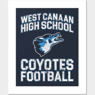 West Canaan High School Coyotes Football - Varsity Blues Posters and Art